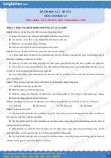 Đề thi học kì 2 Sinh 12 - Đề số 1